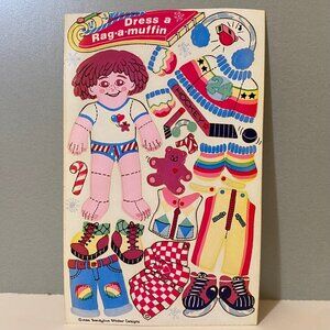 Vintage Sandylion Stickers Dress A Rag-A-Muffin Activity Sheet
